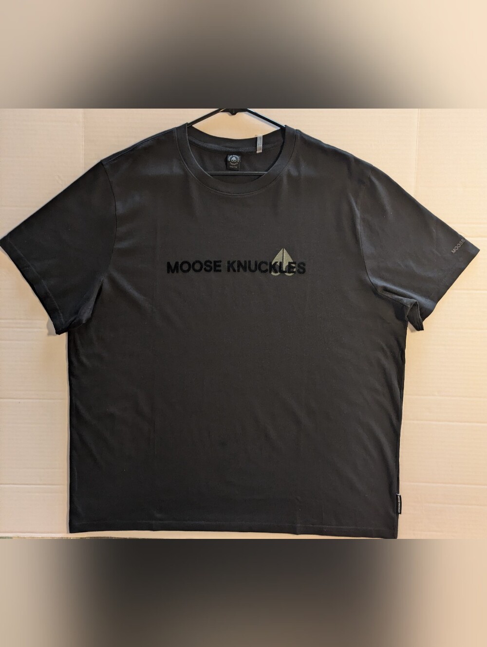 Moose Knuckles Black Short-Sleeve Logo T- Shirt- XXL (NWOT)